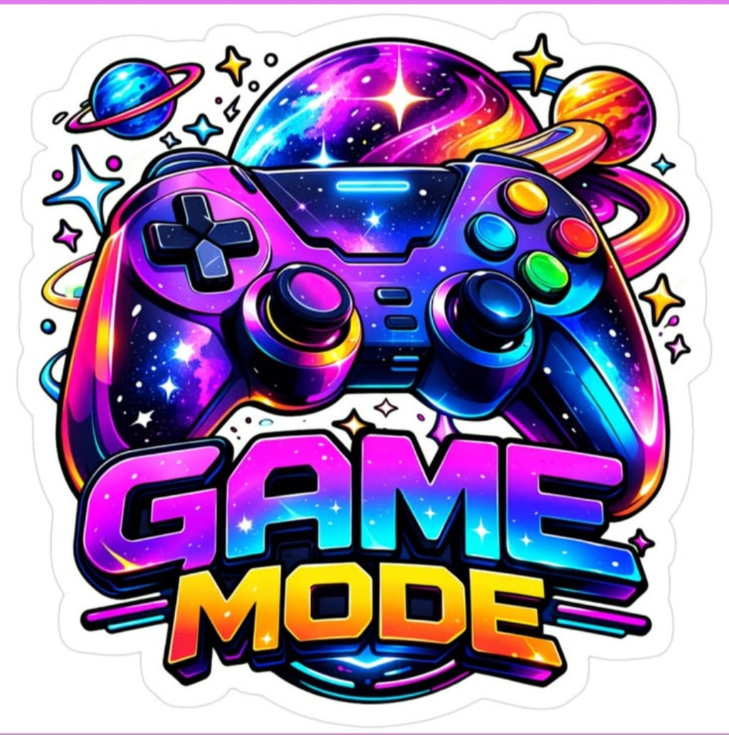 Game Mode Galaxy Graphic Tee - Vibrant Video Game Controller Gamer T-Shirt