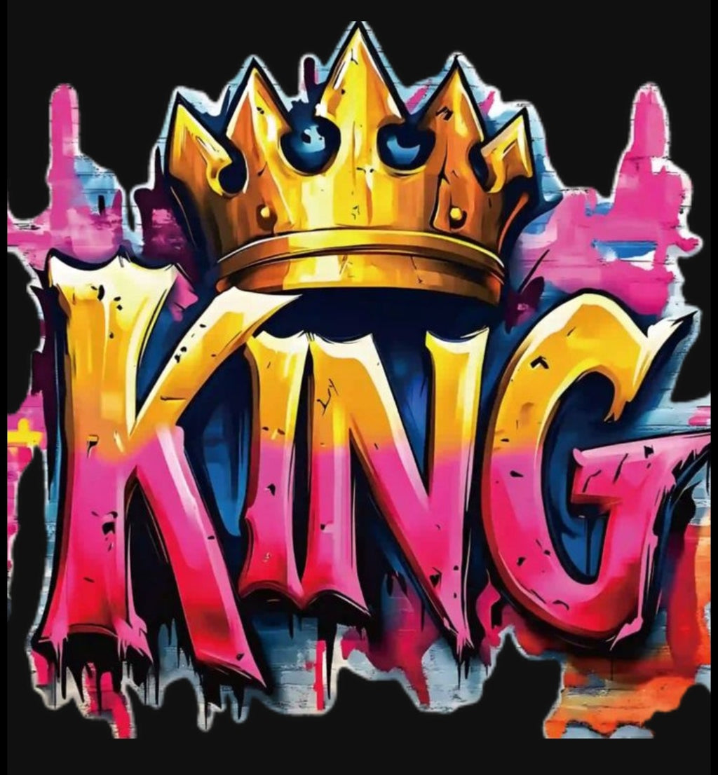 King Crown Graffiti Graphic Tee - Urban Streetwear Hip Hop T-Shirt