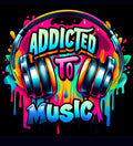 Addicted to Music Graphic Tee - Vibrant Graffiti Streetwear T-Shirt