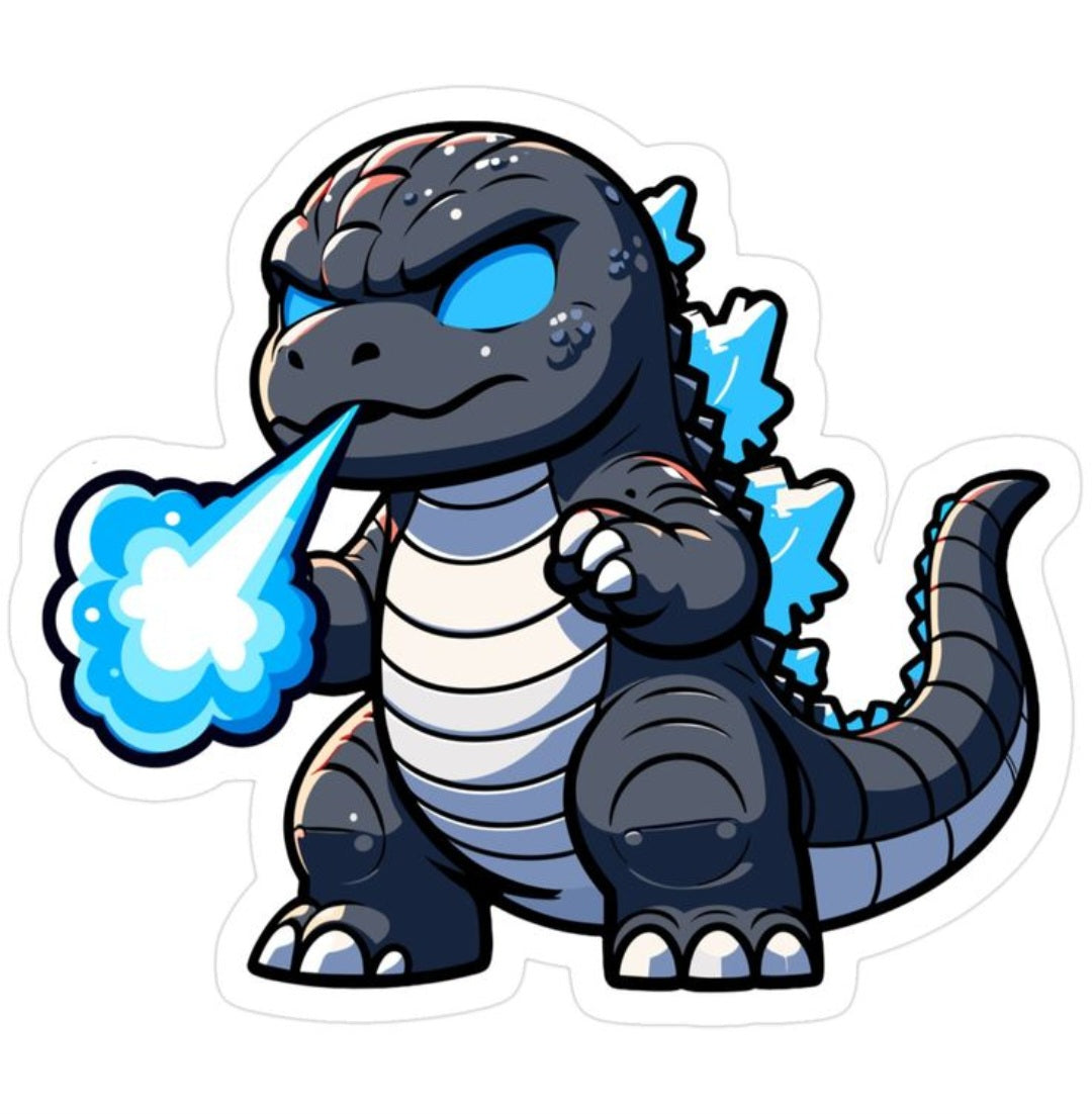 Chibi Kaiju Godzilla T-Shirt - Cute Atomic Breath Monster Graphic Tee