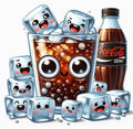 Kawaii Coke Zero T-Shirt - Cute Soda & Ice Cube Graphic Tee