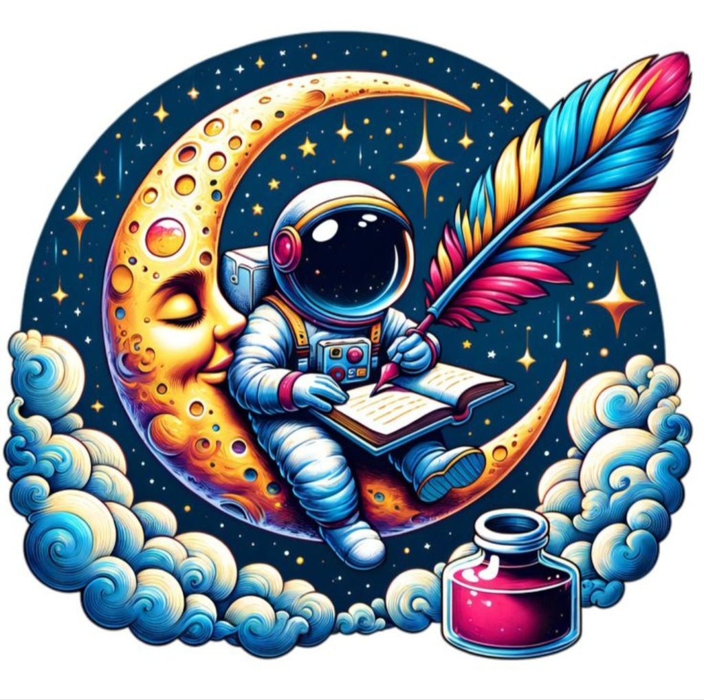 Whimsical Astronaut on the Moon T-Shirt - Celestial Dreamer Graphic Tee