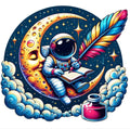 Whimsical Astronaut on the Moon T-Shirt - Celestial Dreamer Graphic Tee