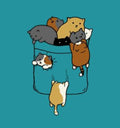 Pocket Kitties Graphic Tee – Cute Cat Lover Aesthetic T-Shirt