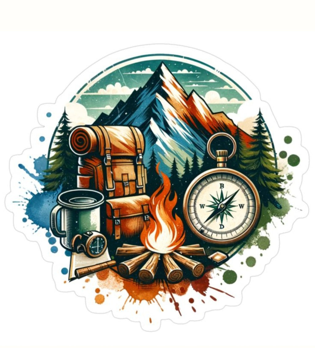 Adventure Awaits Camping & Hiking Graphic T-Shirt - Mountain Nature Tee