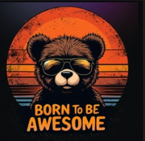 adults' "Born To Be Awesome" Graphic T-Shirt