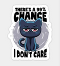 Grumpy Cat "99% Chance I Don't Care" Graphic Tee – Sarcastic Cat Lover Shirt
