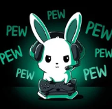 "Pew Pew" Gamer Bunny Graphic Tee – Cute Kawaii Gaming T-Shirt