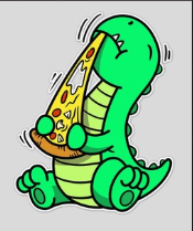 Cute Pizza Dinosaur Graphic Tee – Kawaii T-Rex Foodie T-Shirt