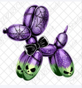 Spooky Balloon Dog Graphic Tee – Goth Aesthetic Halloween T-Shirt