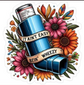 Floral Inhaler Graphic Tee - "It Ain't Easy Bein' Wheezy" Humor Shirt