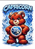 Capricorn Zodiac Cute Bear Graphic T-Shirt - Astrology Gift Tee