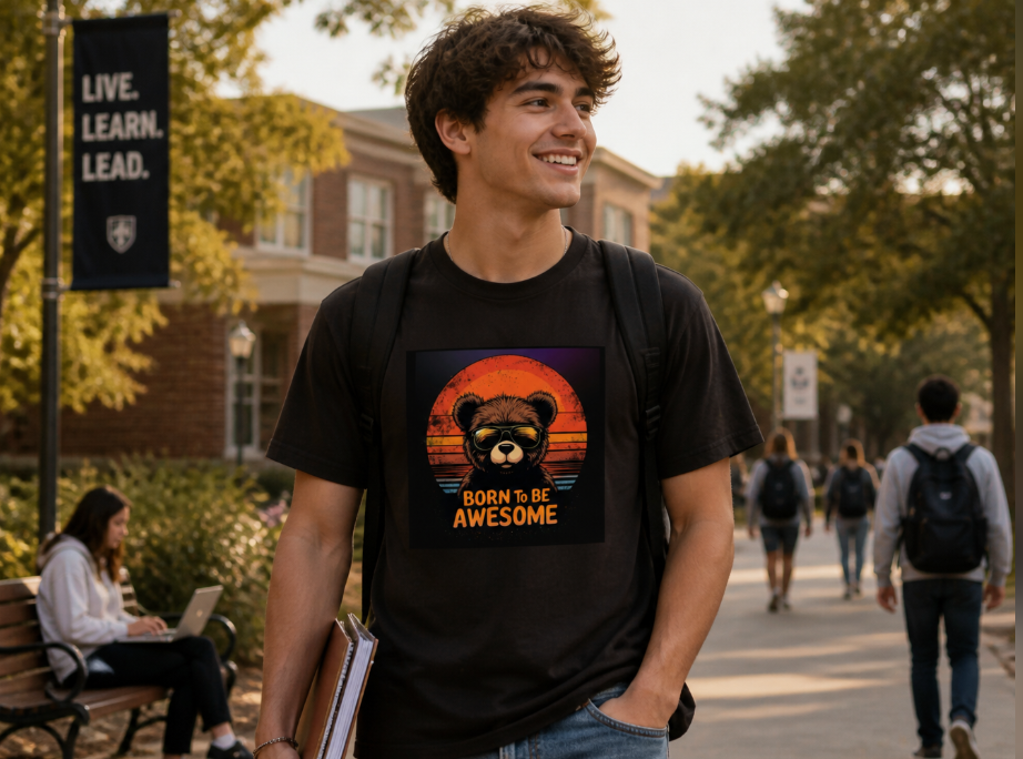 adults' "Born To Be Awesome" Graphic T-Shirt