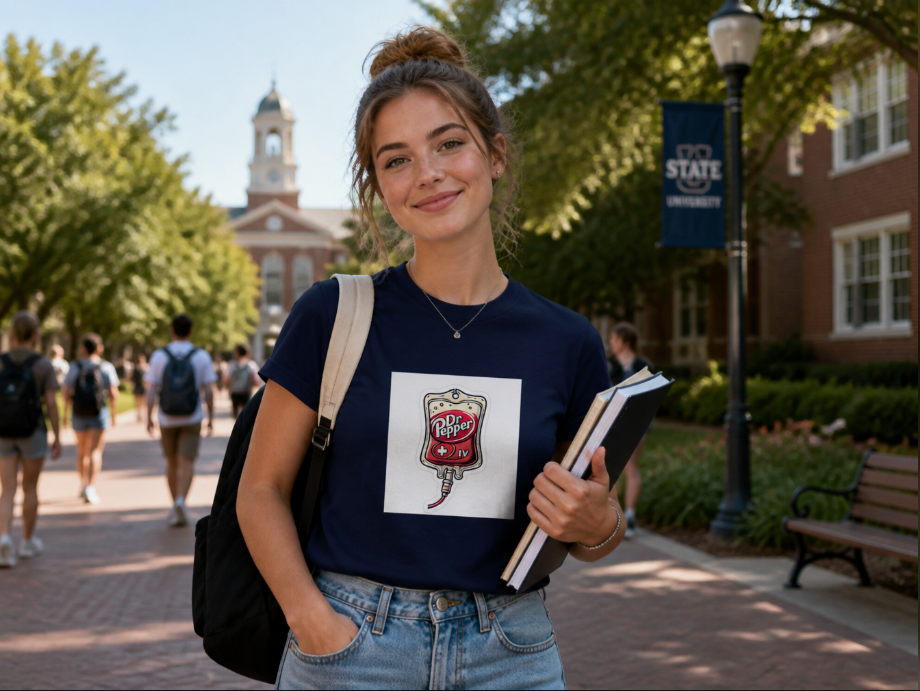 Dr Pepper IV Drip Graphic T-Shirt-Caffeine Addict Tee