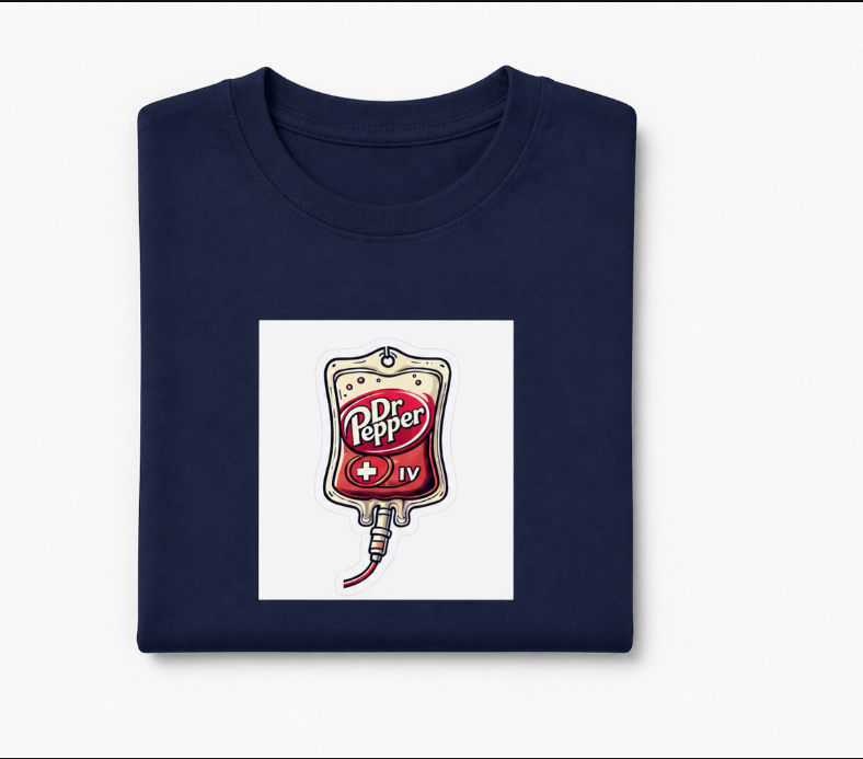 Dr Pepper IV Drip Graphic T-Shirt-Caffeine Addict Tee