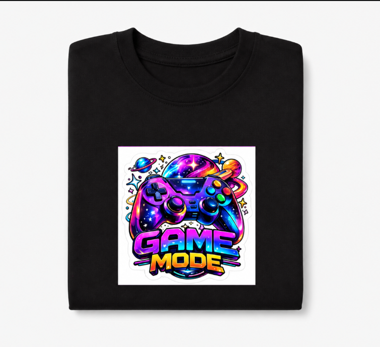 Game Mode Galaxy Graphic Tee - Vibrant Video Game Controller Gamer T-Shirt