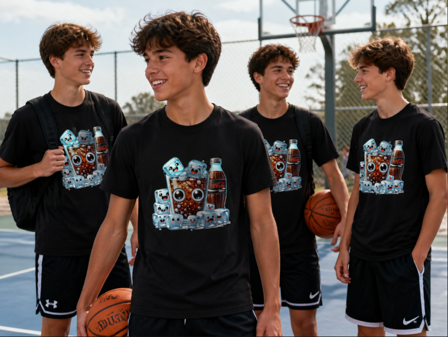 Kawaii Coke Zero T-Shirt - Cute Soda & Ice Cube Graphic Tee