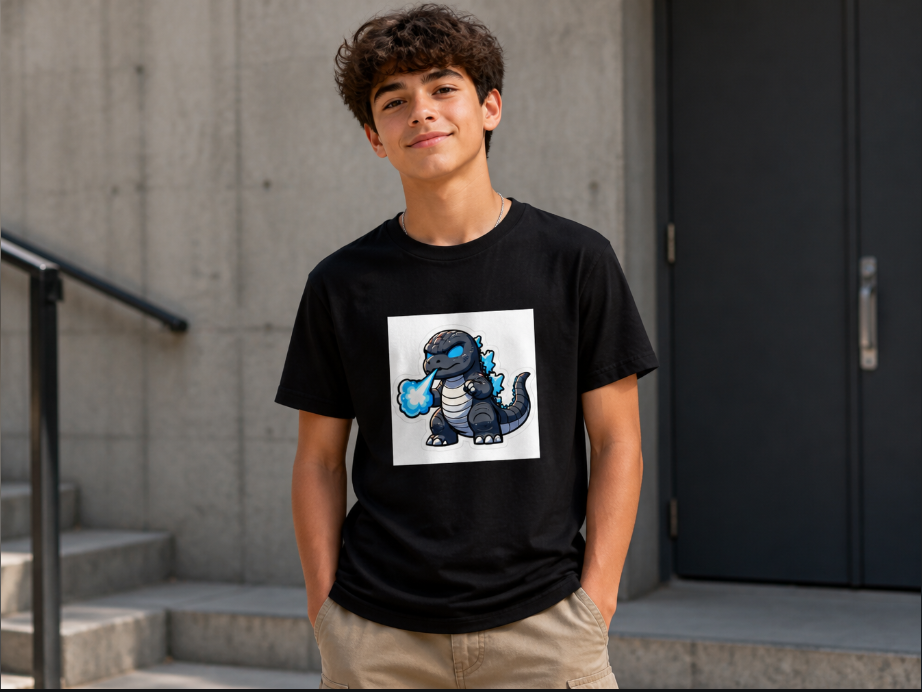Chibi Kaiju Godzilla T-Shirt - Cute Atomic Breath Monster Graphic Tee