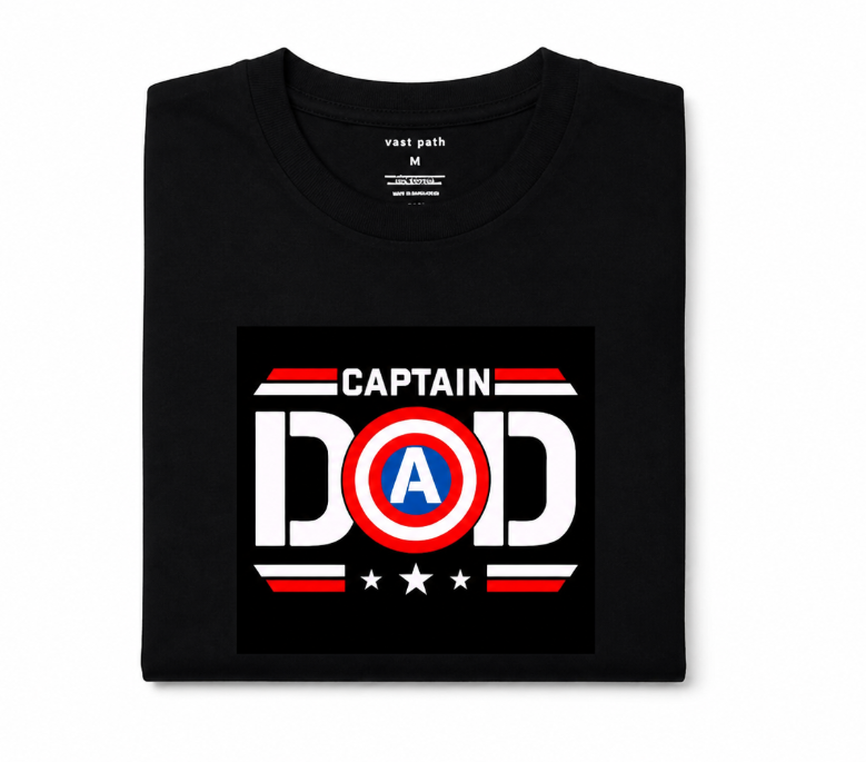 "Captain Dad" Hero Graphic T-Shirt – The Ultimate Father’s Day Gift
