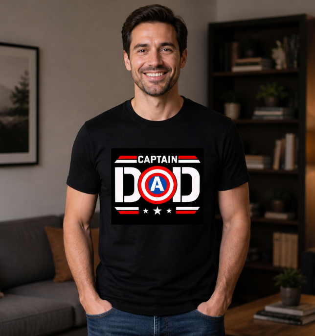 "Captain Dad" Hero Graphic T-Shirt – The Ultimate Father’s Day Gift