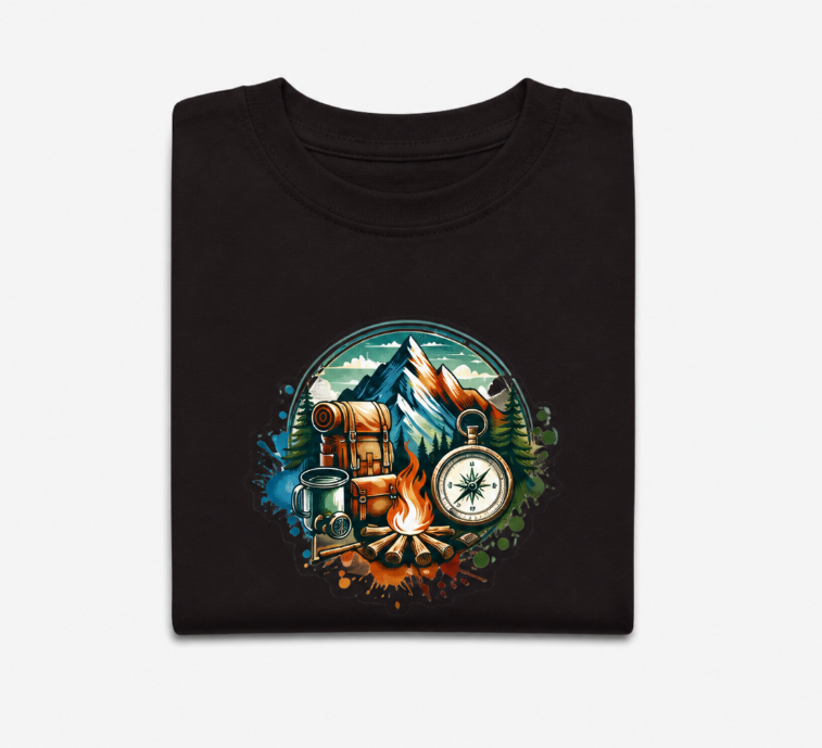 Adventure Awaits Camping & Hiking Graphic T-Shirt - Mountain Nature Tee