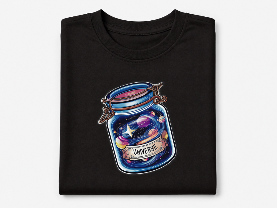 Universe in a Jar Celestial T-Shirt - Aesthetic Space Galaxy Graphic Tee