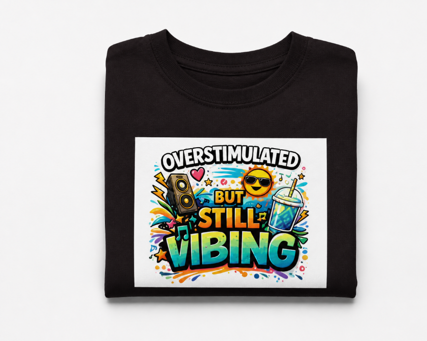 Colorful Doodle Art Graphic Tee - Trendy Y2K Aesthetic Vibe Shirt