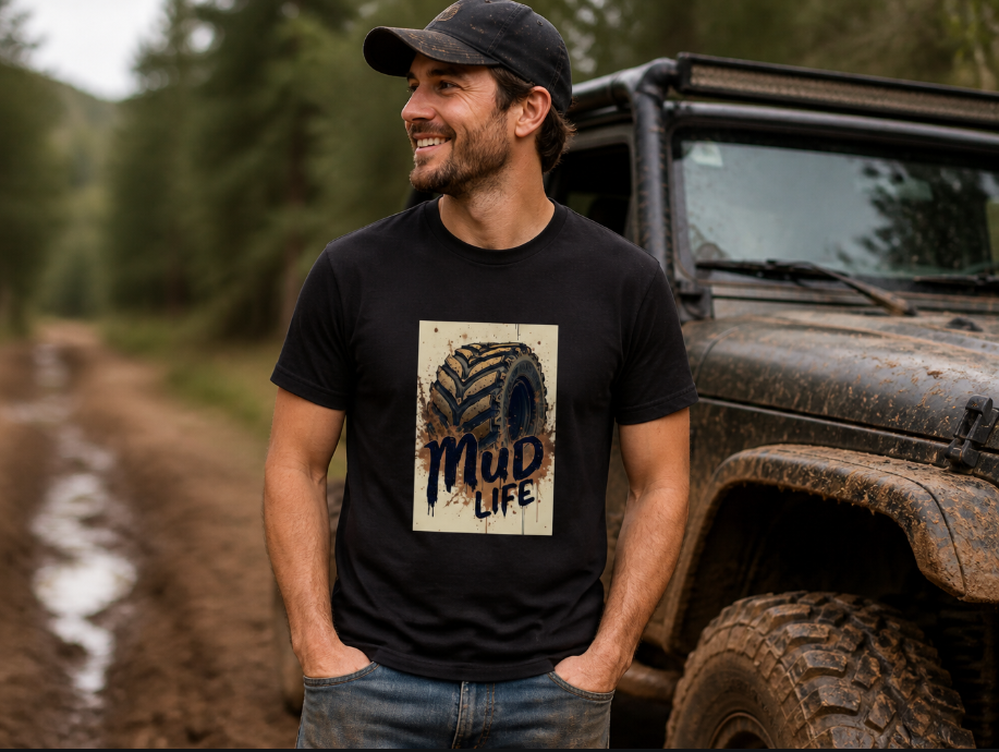 Mud Life Off-Road Tire Graphic Tee - Mudding & 4x4 T-Shirt