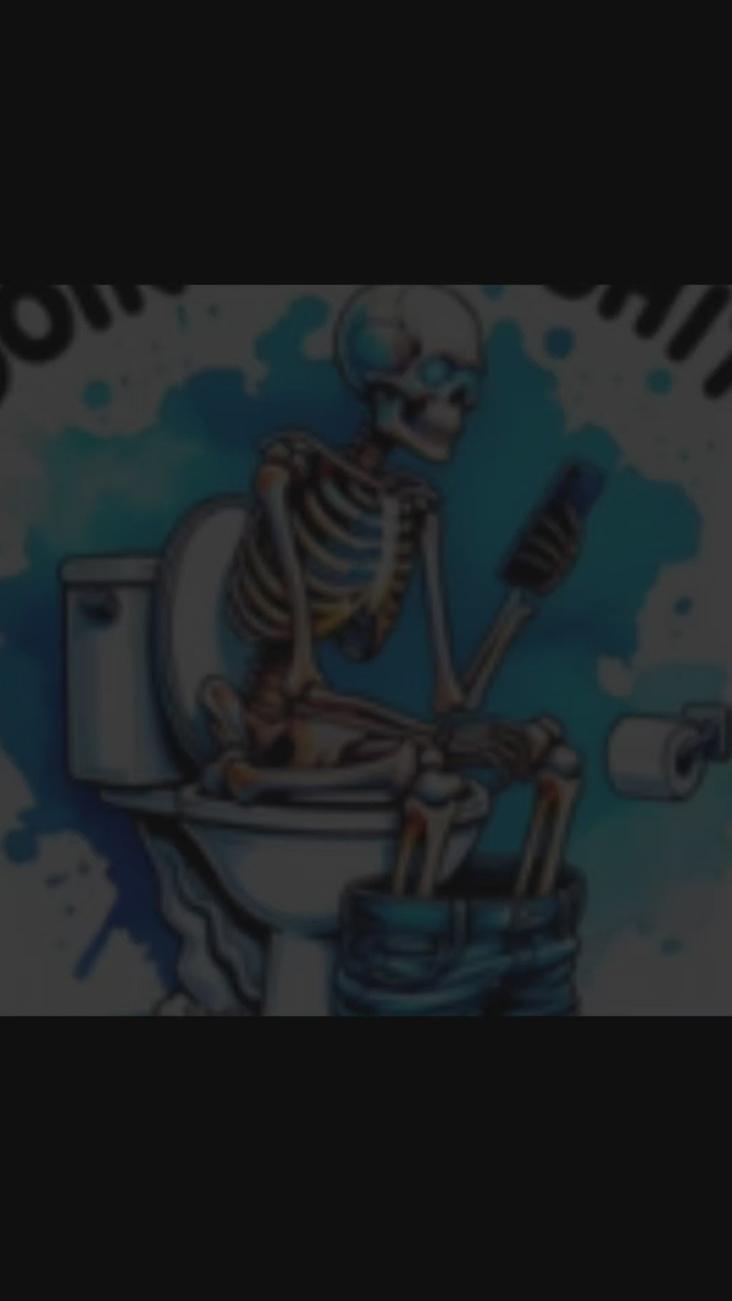 "Doing Dad Shit" Funny Skeleton Toilet T-Shirt - Humor Dad Gift Tee
