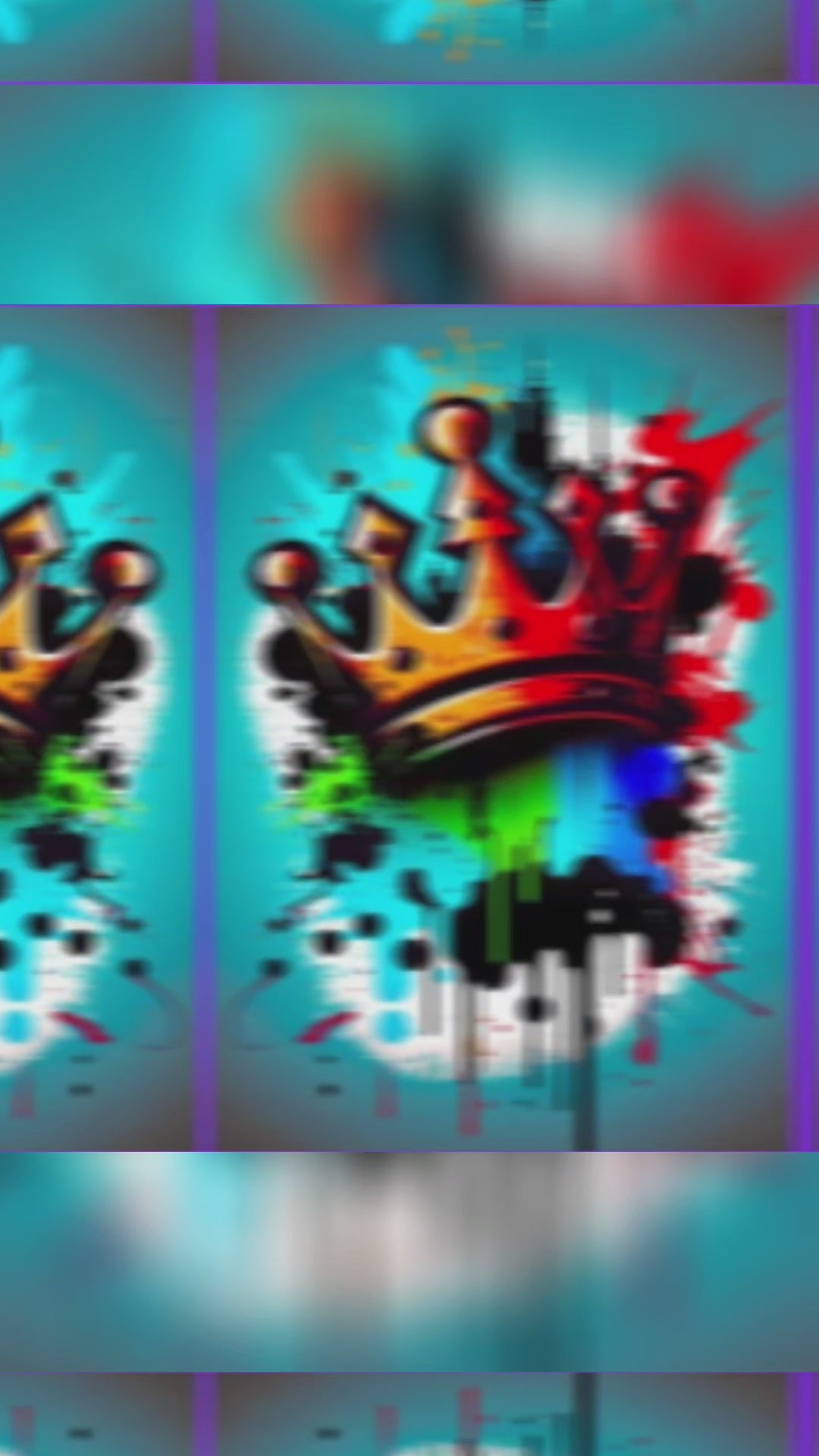 Graffiti Crown Graphic T-Shirt - Urban Streetwear King Tee - Colorful Splatter Art