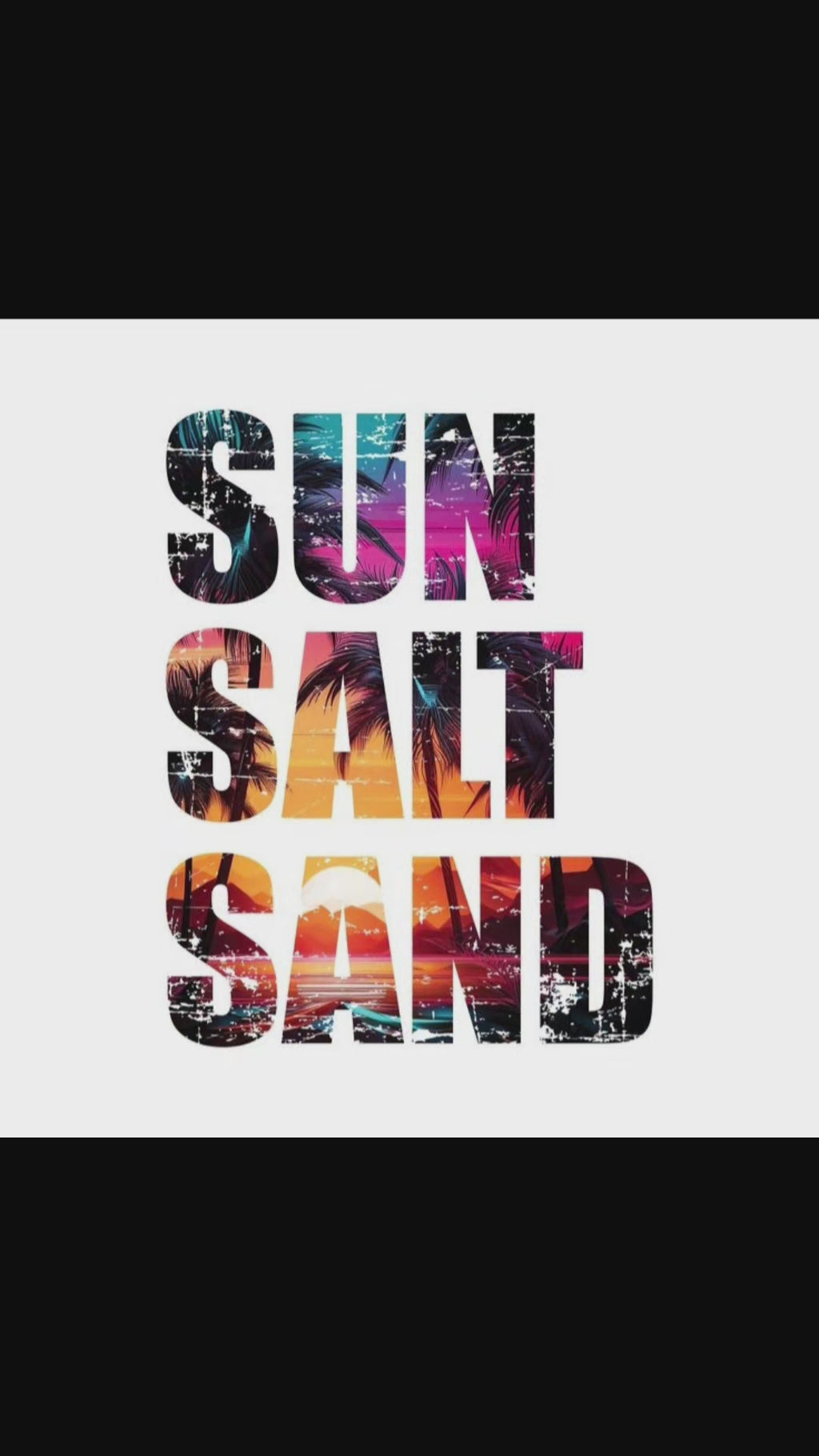 Sun Salt Sand Summer Graphic Tee - Tropical Beach Vacation T-Shirt